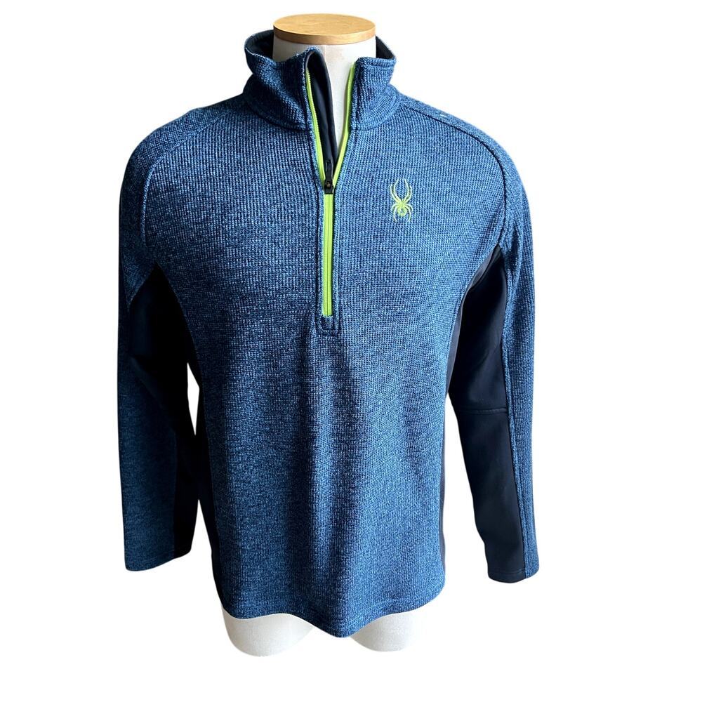 Spyder men's blue quarterzip athletic pullover size L